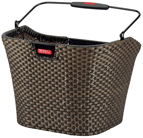 KlickFix Vorderradkorb Structura Bronze 35x26x25cm geflochten o.ADP 16L ca.1400g