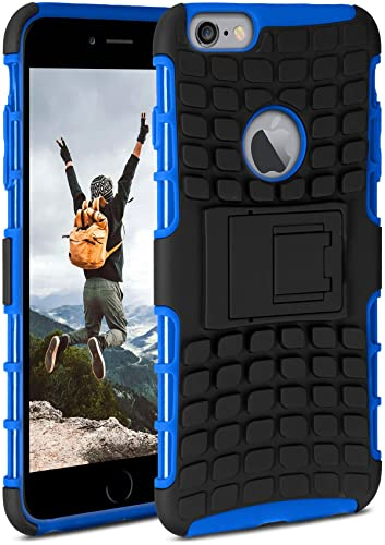 ONEFLOW Coque Compatible avec iPhone 6s Plus / 6 Plus - Coque extérieure Antichoc, étui de téléphone avec Support, Appareil Photo et Protection d'écran, étui Rigide, Horizon - Bleu