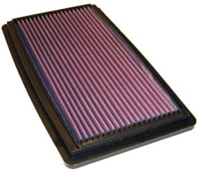 K&N 33-2177 Waschbarer und wiederverwendbarer KFZ Tauschluftfilter, Rot | Kompatibel mit: MAZDA 626 V, 626 V Hatchback, 626 V Station Wagon, MPV II