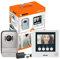 Bticino 316913 KIT VIDEOCITOFONO MONOFAMILIARE Plug-in 2 Fili con 1 Pulsantiera Esterna con Campanello e Telecamera + 1 Monitor Interno Bianco 4,3 a Colori con Vivavoce, Espandibile per Bifamiliare