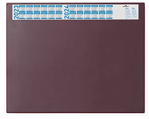 Durable Schreibunterlage (mit Vollsichtplatte und Kalender, 650 x 520 mm) 1 Stück, rot, 720403