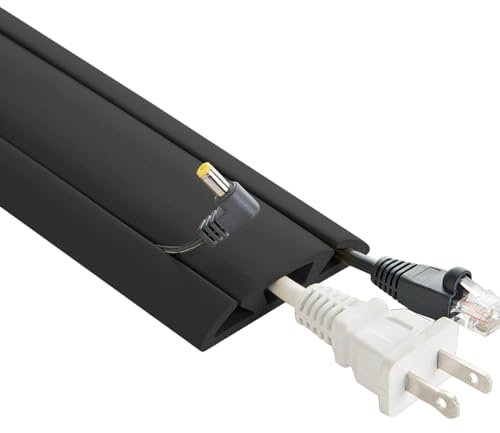 UT Wire UTW-CP501-BK 5-Feet Cord Protector with 3-Channels, Black by UT Wire
