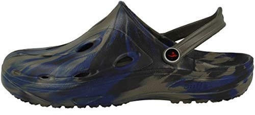 chung shi Unisex Dux Clogs, Khaki/Navy/Schwarz, 46/47 EU (XXXL)