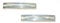 Pair of Double Straight Bar Clip-in End Barrettes, Hair Slides. (Silver)