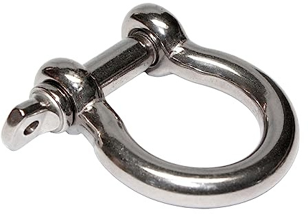 PRIOstahl Schäkel Rundschäkel Verbinder Schraubbolzen Drahtseilverbinder x 1 Schäkel Geschweift M6 (21 mm x 21 mm) Verbindungselement Bügel Rostfrei für Salzwasser Schiff Boot aus Edelstahl V4A …