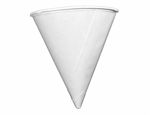 Genpak Harvest 4 oz. Compostable Paper Cone Water Cup - Recyclable, Rolled Rim 800ct. W4F {Vasos de Agua Conicos} (4 Boxes (800ct))