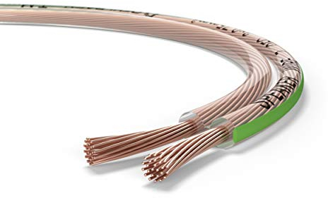 Oehlbach Speaker Wire SP-7 - Stereo HI-FI Lautsprecherkabel - Boxenkabel mit OFC (sauerstofffreies Kupfer) 2 x 0,75 mm² - Mini Spule Lautsprecher Kabel - Glasklar 10 Meter