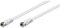 Goobay 11724 Cavetto F per Antenna Satellitare (<70 dB), Schermatura Doppia, Bianco, 2.5 m Lunghezza del Cavo