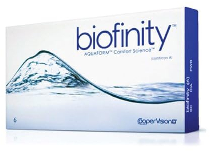Biofinity Monatslinsen weich, 6 Stück / BC 8.6 mm / DIA 14.0 / -3,25 Dioptrien