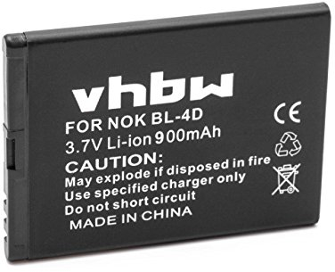 vhbw Akku kompatibel mit Bea-fon SL340, T850 Olympia Brio, SL320 Olympia Brio, SL750 Handy Smartphone Telefon (900 mAh, 3,7 V, Li-Ion)