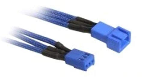 BitFenix 60cm 3-Pin Extension Cable - Sleeved Blue/Blue