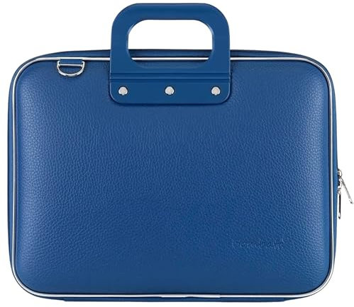 Bombata Classic – Borsa porta pc 15,6 pollici – Borsa computer con tracolla – Pelle sintetica (Blu Cobalto)