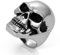 JewelryWe Schmuck Totenkopf Edelstahl Herren-Ring, Biker, Hochzeit Band Engagement, Farbe Silber Größe 54 bis 74