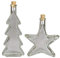 4 Glasflaschen 2 x Stern Sternform & 2 x Baum Tannenbaum 200ml Glasflasche leer