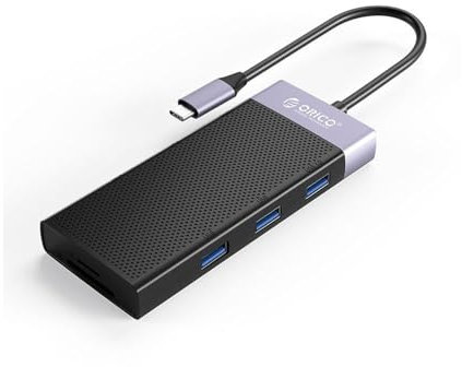ORICO USB Hub 3 Port Mini Portable High Speed USB Splitter Adapter with 1 USB 3.0 and 2 USB 2.0 (Black)
