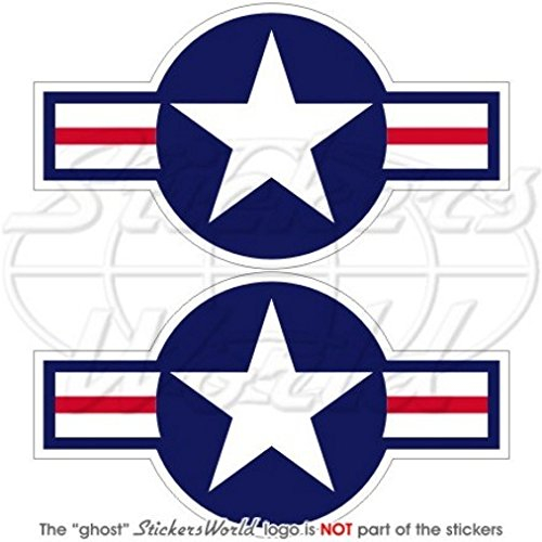 Rundes Emblem der Luftstreitkräfte der Vereinigten Staaten, Vinyl-Aufkleber, USAF USMC, US Navy, 95 mm, 2 Stück