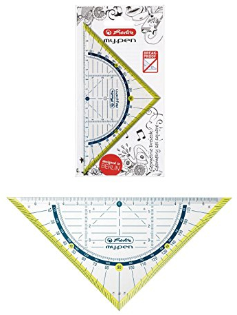 Herlitz Geometriedreieck my.pen / 16cm / Farbe: lemon