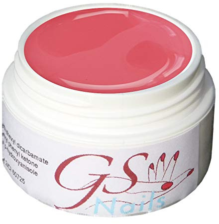 GS-Nails UV Farb-Gel für Nail-Art & Nagel-Design - 5 ml UV-härtendes Cover-Gel - Selbstglättendes Nail-Gel - Pastell Pink - B3