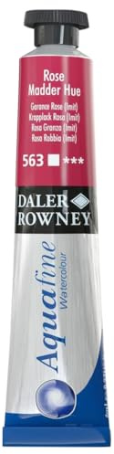 Daler-Rowney Aquafine Watercolour Paint, Aluminium Tube, 0.27oz - 8 ml, Rose Madder Hue