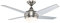 HUNTER VENTILATOR Sonic, 132 cm, Innen-Deckenventilator mit Beleuchtung/Fernbedienung, Gehäuse: gebürstetes Nickel, 4 umkehrbare Flügel in Grau, optimal für Sommer/Winter, Mod. 50665