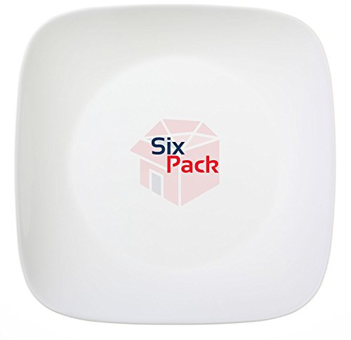 Corelle Square 10-1/4-Inch Dinner Plate, Pure White by Corelle Coordinates