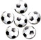 Kühlschrankmagnete Fußball 6er Deko Geschenk Set Magnete lustig für Fußballer Kinder Jungs Männer stark groß 50mm rund Schwarz Weiß