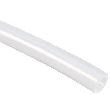 sourcingmap 4mm x 6mm 5/32x1/4 Beige Tube Silicone Tuyau Flexible pompe à air eau 10M