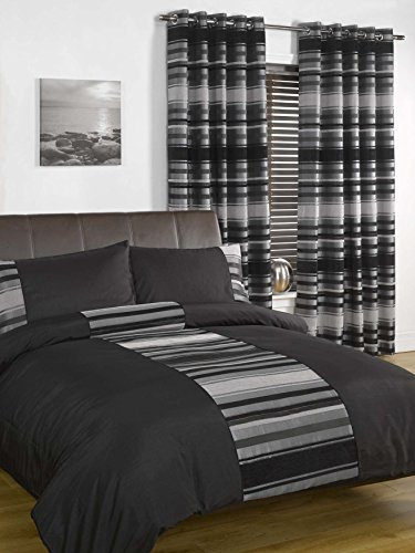 Rapport Home New York Chenille Stripe Red King Duvet Cover Set