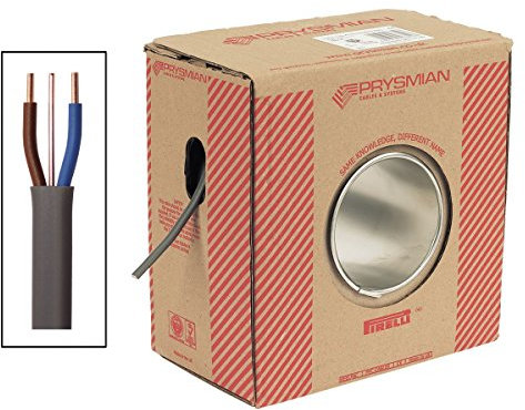 Prysmian 6242Y Twin & Earth Cable 2.5mm2 x 50m Grey