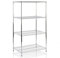 casa pura Wire Mesh Shelf - Shelving Unit | Stainless Steel Storage Rack for Office, Kitchen & Garage | Adjustable Shelving | 4 Tier - 90x60x160cm |