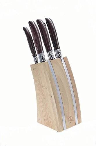 Laguiole 5 Messer im Holzblock