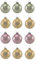 Thüringer Glas Design Christbaumschmuck, Pastell, 12-Teilig 8cm, Uni & Deko