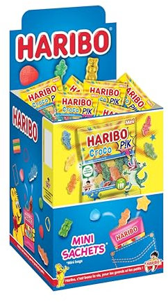 HARIBO - Croco PIK - Bonbons Piquants - Sans Colorants Artificiels - Mini Sachets - 30 x 40 g