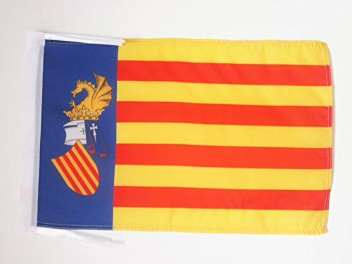 BANDERA de VALENCIA ESTATUT DE BENICÀSSIM 45x30cm - BANDERINA DEL PAÍS VALENCIÀ 30 x 45 cm cordeles - AZ FLAG