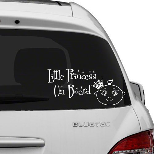 (100x47 cm) Car Fenster Aufkleber Prinzessin An Bord/Baby Kinder im Fahrzeug Aufkleber/Warnung Kind in Automatisch Mural/Kind in Einer Auto Schild + Gratis Aufkleber Geschenk