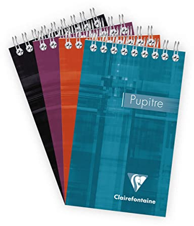 Clairefontaine 8622C Spiralblock, kariert, 85 x 140 mm, 80 Blatt, ideal für Notizen, 1 Stück, farbig sortiert
