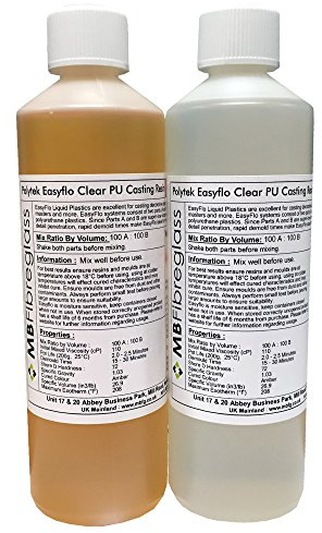 Polycraft EasyFlo Clear Polyurethane Liquid Plastic Casting Resin 1 Litre Kit