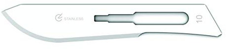 GIMA Lame in Acciaio Inossidabili, Inox, con Punta Arrotondata Standard, Sterili, Monouso, Misura n. 10, 100 Lame Singolarmente Confezionate