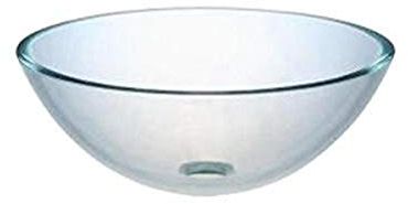 Embajador Marine Media Esfera Cristal Buque Fregadero de Cristal Transparente Suave, 30 cm de diámetro x 4 3/4 de Pulgada de Profundidad