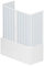 ROLLPLAST PINTO Pare Baignoire Douche 3 côtés en Plastique PVC Mod. Nicla 70x150 cm avec Ouverture Centrale