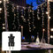 hellum Lichterkette Außen, LED Eislichtvorhang, Lichtervorhang 4x0,67m beleuchtet, 180 LED Lichterkette Außen Weihnachten mit weißem Kabel und 10m Zuleitung, Weihnachtsbeleuchtung <59lm, 565171