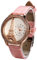 JewelryWe Damen Armbanduhr, Analog Quarz, Exquisite Leder Armband Uhr mit Strass Eiffelturm Zifferblatt, Pink