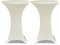 vidaXL 2X Stehtischhusse Ø60cm Creme Stretch Husse Stehtisch Stehtischhussen