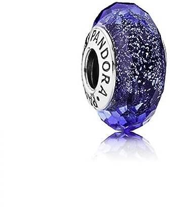 PANDORA Damen-Charm Schillernd Facetten 925 Silber Glas blau - 791646