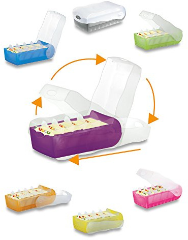 HAN Lernkarteibox CROCO A7 quer, für bis zu 900 Karten, inkl. 100 Karten und 5 Stützplatten (Alle 7 Farben in einem Set)