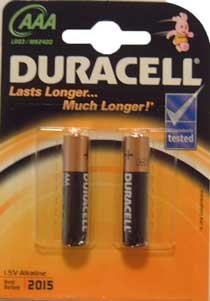 Duracell Pile Alcaline Micro (AAA) – OEM – Quantità di 2 pezzi.