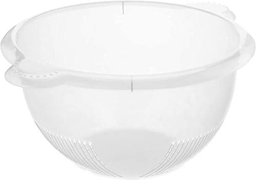 Rotho Rondo Küchensieb, Kunststoff (PP) BPA-frei, transparent, 32,5 x 26,5 x 13,0 cm