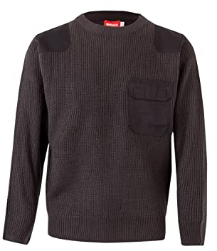 VELILLA 100; Jersey Punto Grueso con Cuello Redondo; Color Gris; Talla L