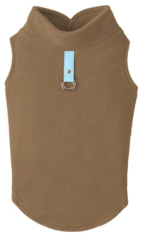 Gooby Every Day Fleece Cold Weather Vest for Small Dogs, X-Large, Clay