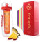 Hydracy Bouteille à Infusion de Fruits avec Etui Long Infuseur et Indicateur de Temps - Grande capacité 1Litre - Sans bisphénol A - Votre Hydratation Santé avec du Goût! Rouge Lave